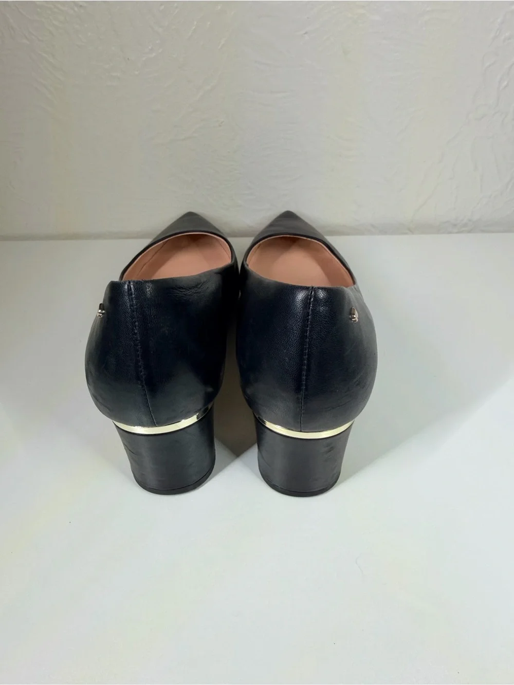 kate spade Black Leather Pointed Toe Pumps